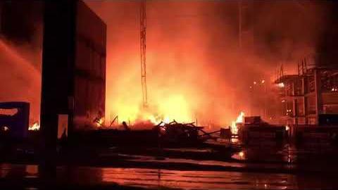 Watch: Overnight fire burns Tucson construction site